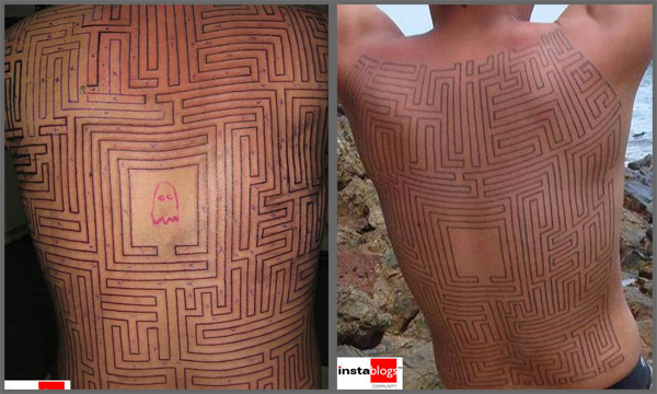 This is just funny, a Pac Man tattoo.