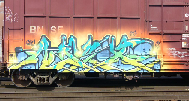 afex graffiti freight boxcar ast