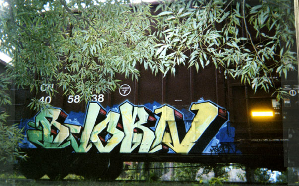Bjorn Graffiti Freight Train