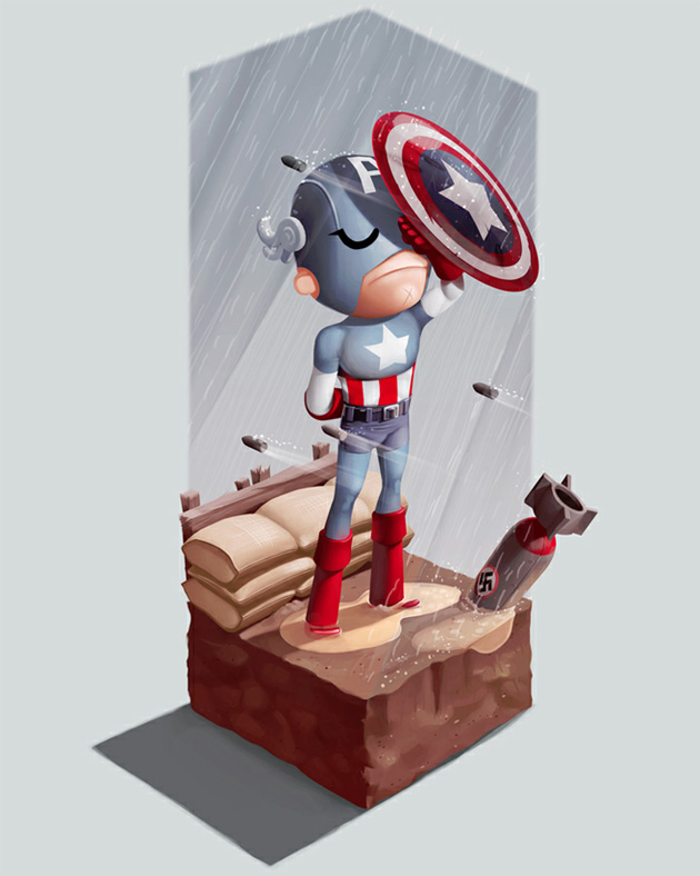 captain america illustration by andrew wilson