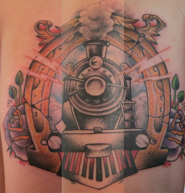 For this week's Tattoo Tuesday we've featured a tattoo of an train engine