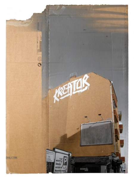 evol graffiti cardboard