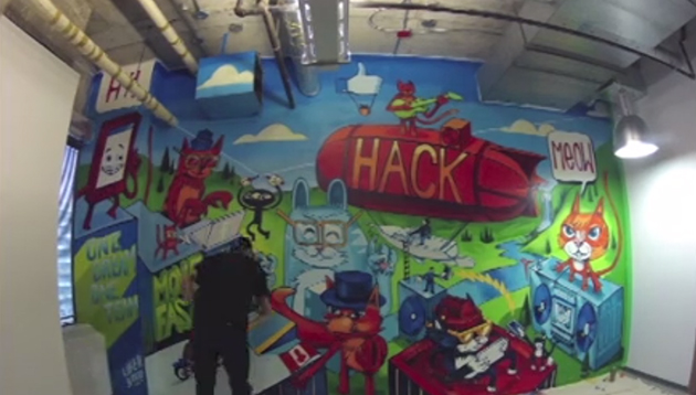 facebook uber graffiti