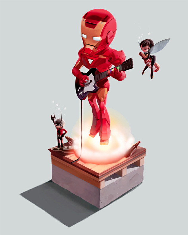 iron man illustration by Andrew Wilson