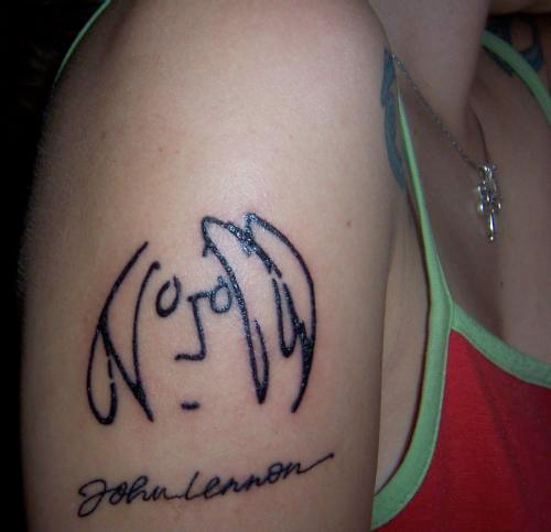 John Lennon Memorial Tattoos Today marks the 30th anniversary of Lennon's