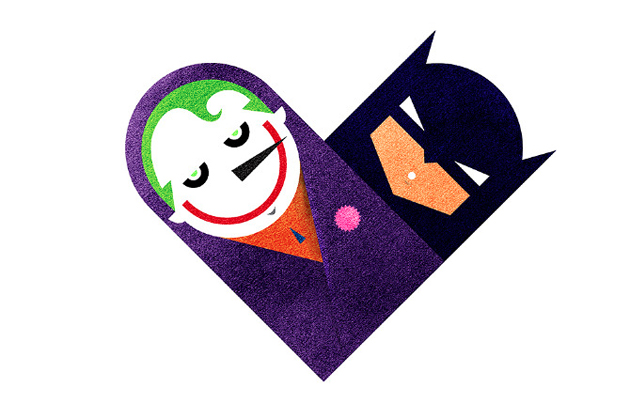 joker batman illustration