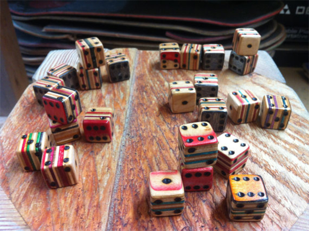 skateboard deck dice