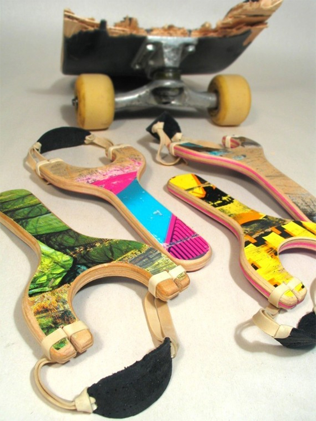skateboard deck sling shots