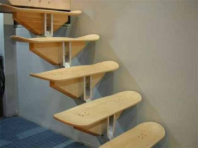 skateboard deck stairs