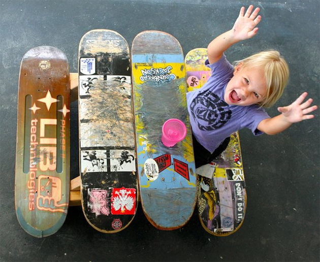 skateboard deck table