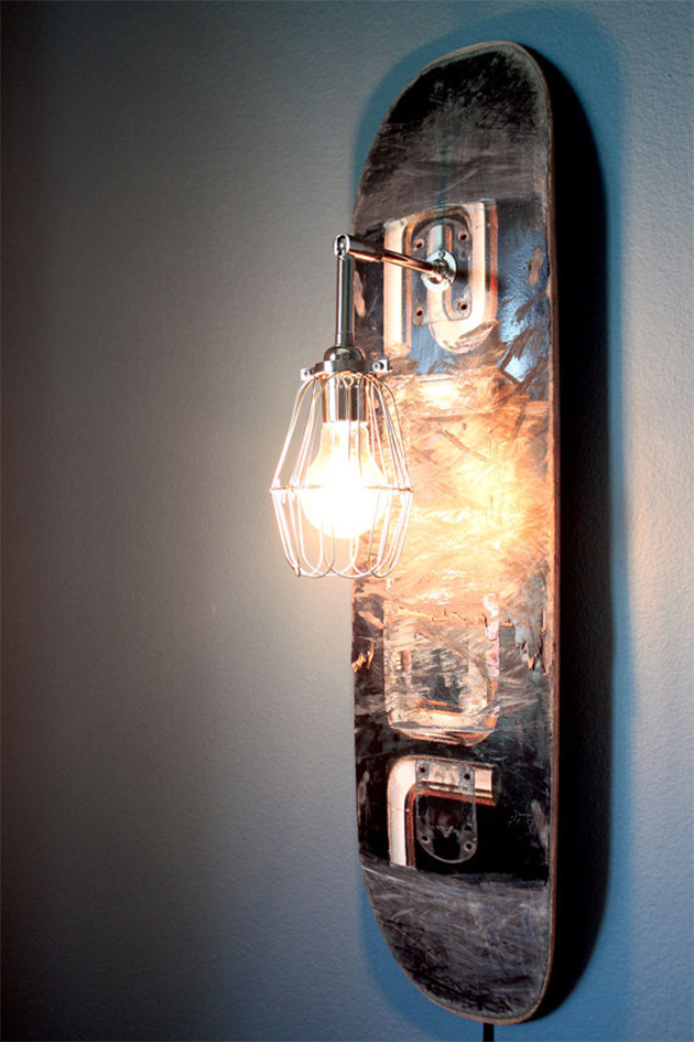 skateboard wall light