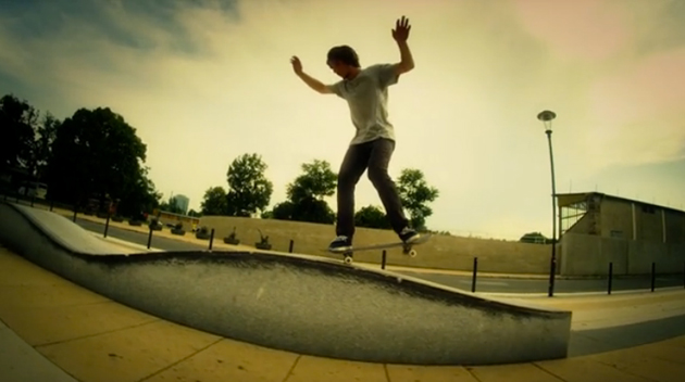 slow motion skateboarding