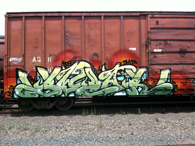 swear graffiti boxcar