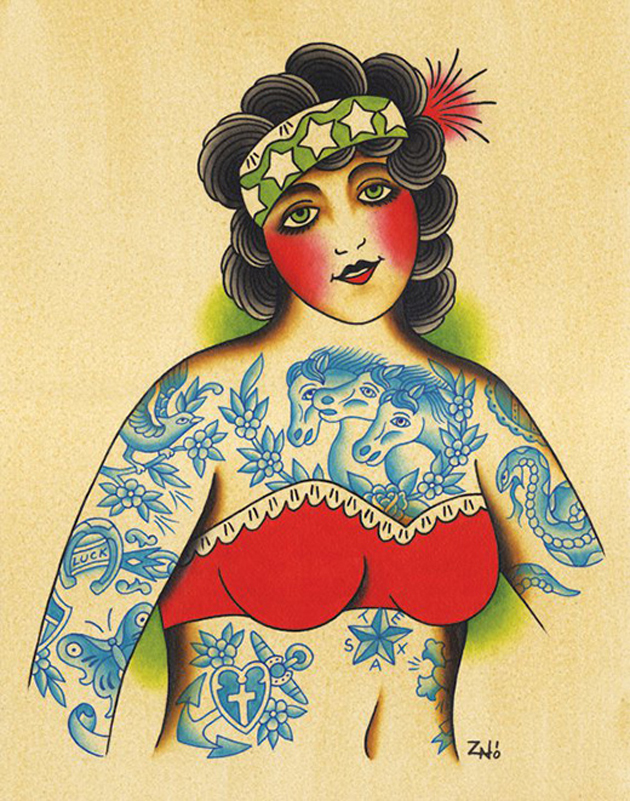 tattoo painting girl