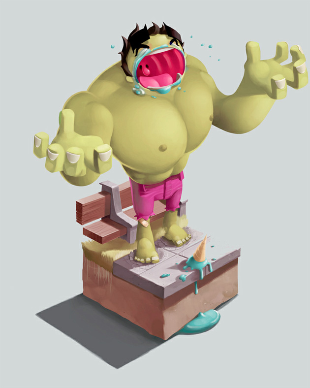 the hulk illustration by Andrew Wilson