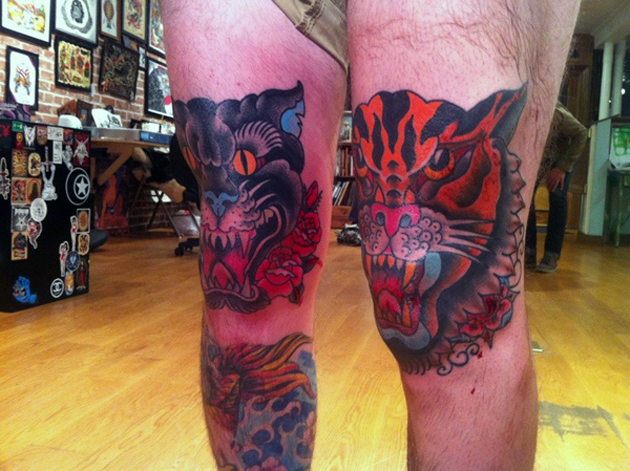 tiger kneecaps tattoo tiger kneecaps tattoo