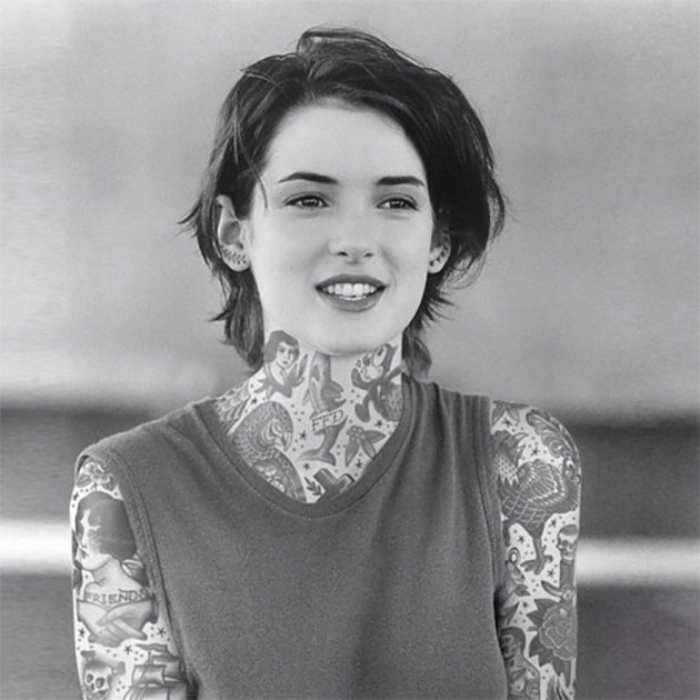 winona ryder with tattoos