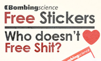 Bombing Science Free Stickers
