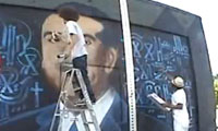 Rabi and Retna Paint Mayor Antonio Villaraigoza