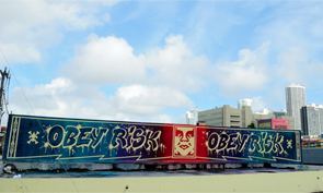 Risk Obey Rooftop Graffiti