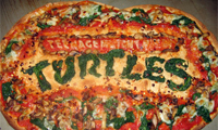Comic Book Logos Made Out of Food