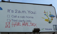 Billboard Funny Graffiti